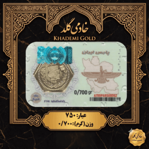 پلاک پارسیان ۷۰۰ سوتی (۰/۷۰۰ گرم) عیار ۷۵۰
